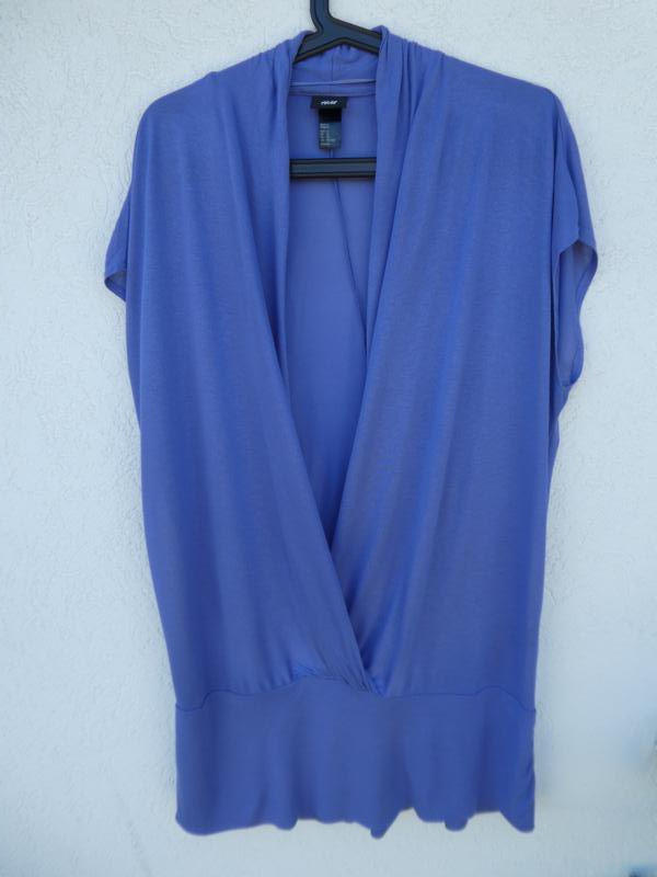 H&M  – Shirt, blau-lila - Gebraucht