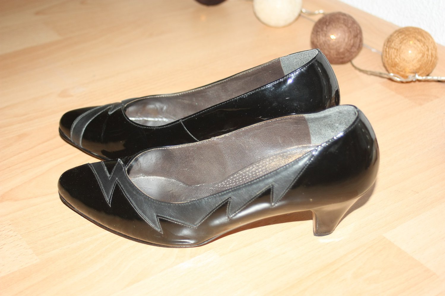 Lackschuhe, Pumps, Naturform, Gr. 40