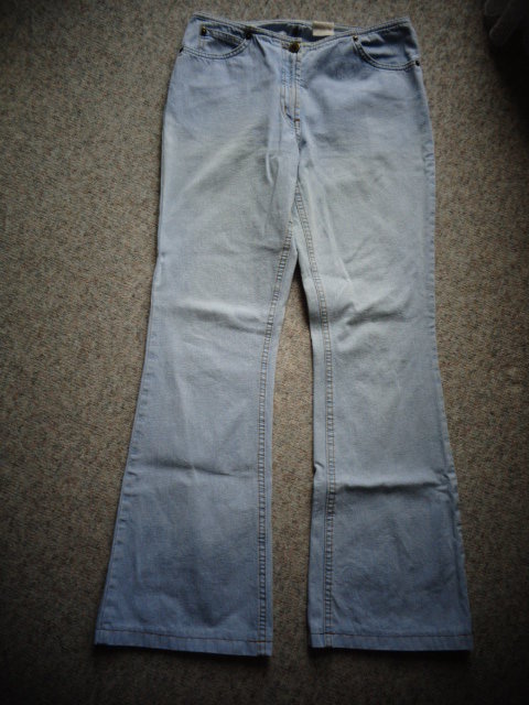 #Jeans Hose Gr. 36 Bootcut hellblau 5 Pocket
