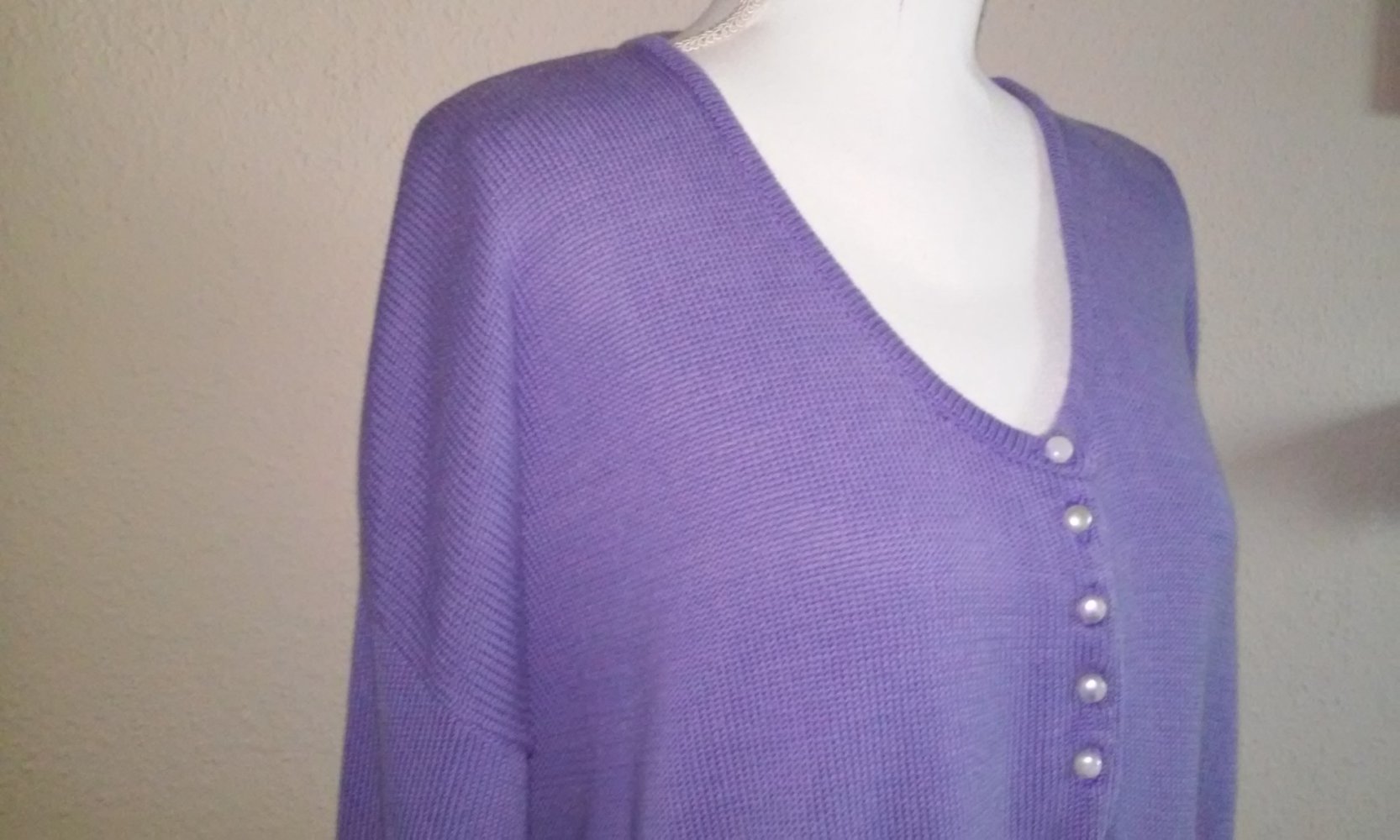 Sweatshirt Langarm Shirt Knopfleiste Oberteil Pulloverkleid Gr.40/42