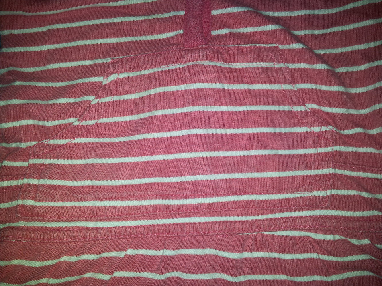 Kleid rot weiß gestreift mit Kaputze Gr. 74
