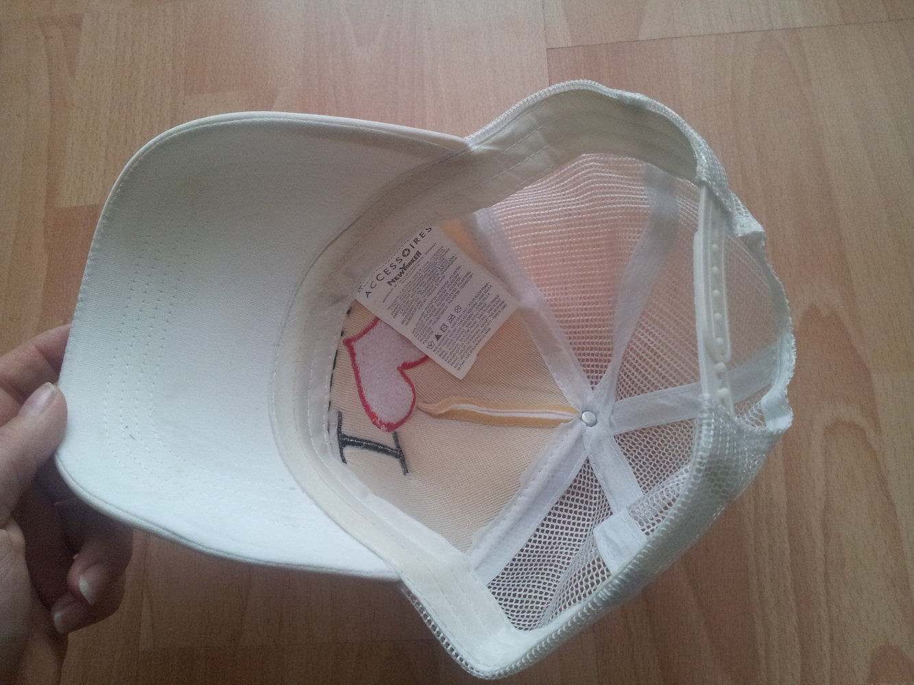  Cap Schirmmütze I Love Football weiß Fußball NEU