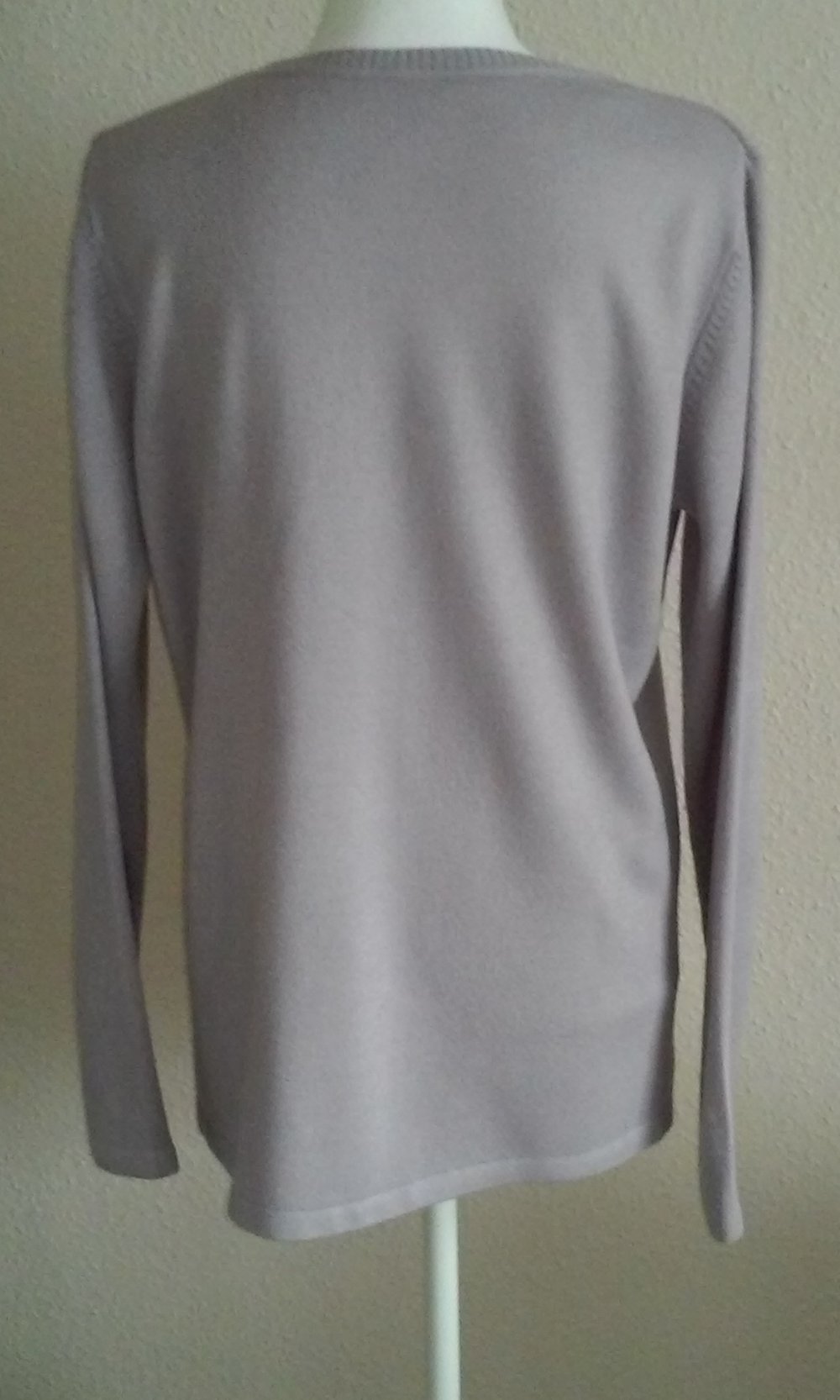 Sweatshirt Langarm Shirt Rundhals Pulli Basic Oberteil flieder