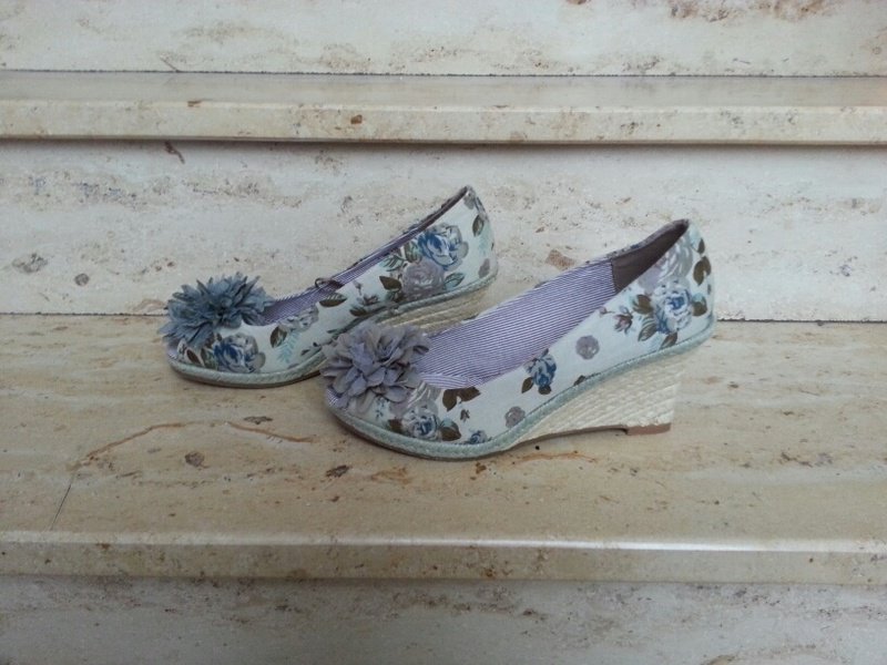 Wedges Keil Peeptoes 38 bunt Blumen