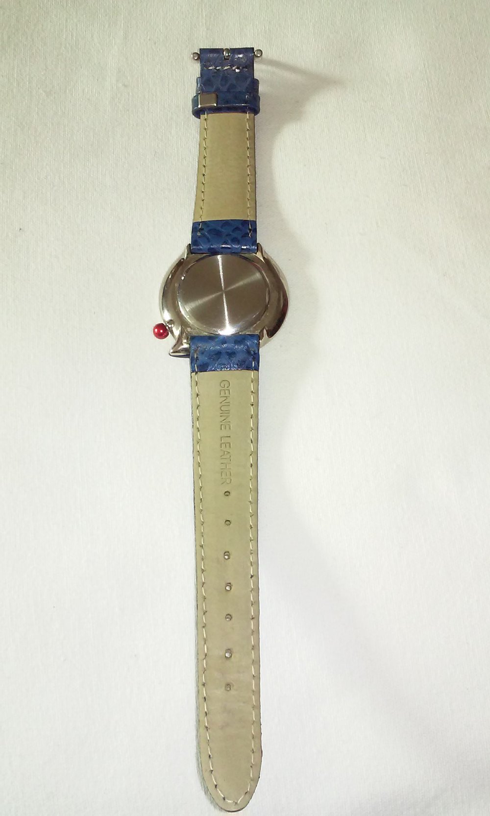 Damenuhr (volle Batterie!) cooles Designe, silberfarben, Lederarmband