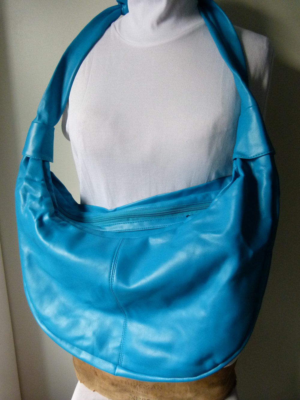 Umhängetasche Strandtasche in türkis, aus den 80ern, Boho Vintage Goa Hippie Sommer Retro Festival Tasche