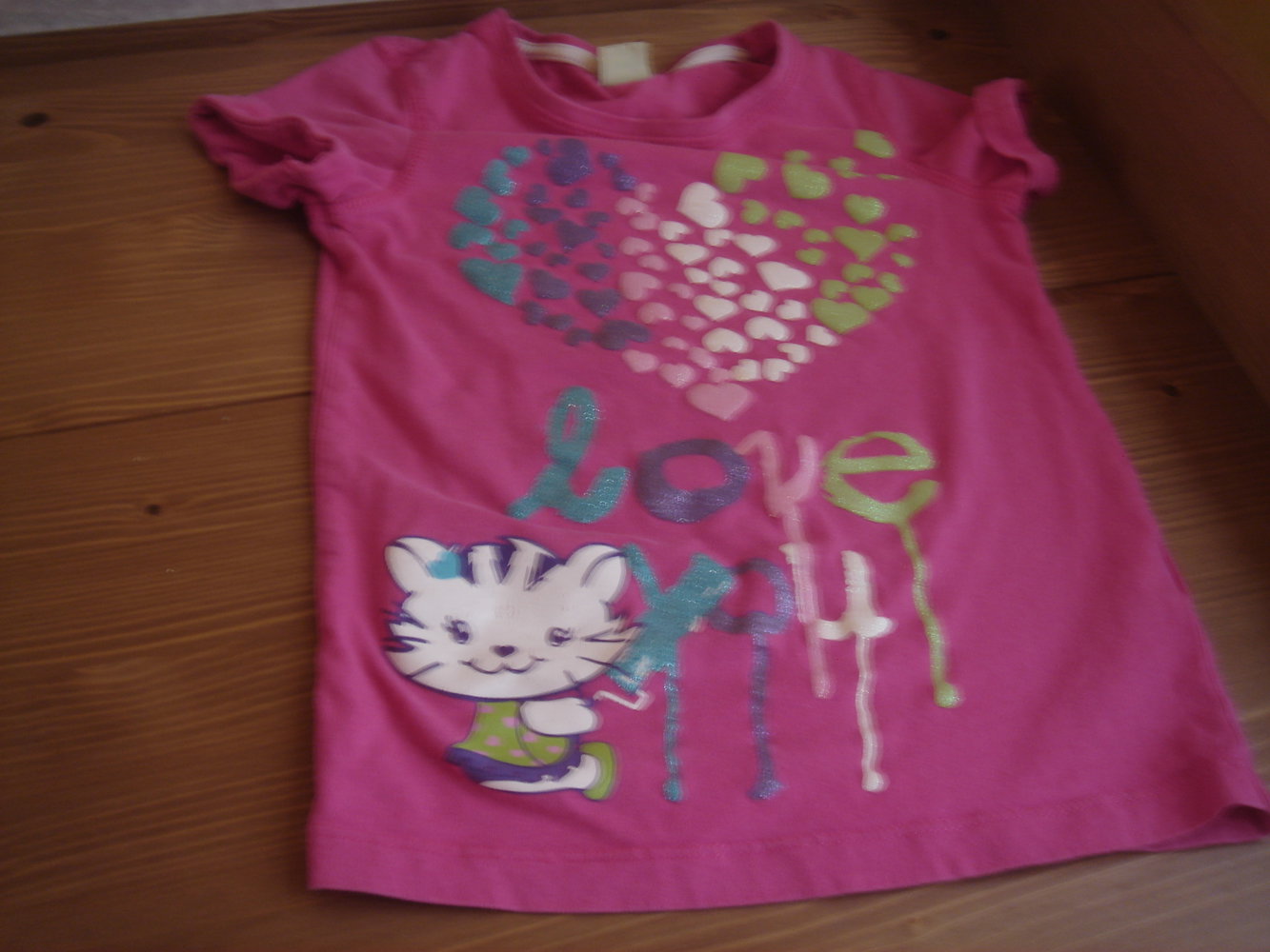 süsses t-shirt gr.116 mit glitzer