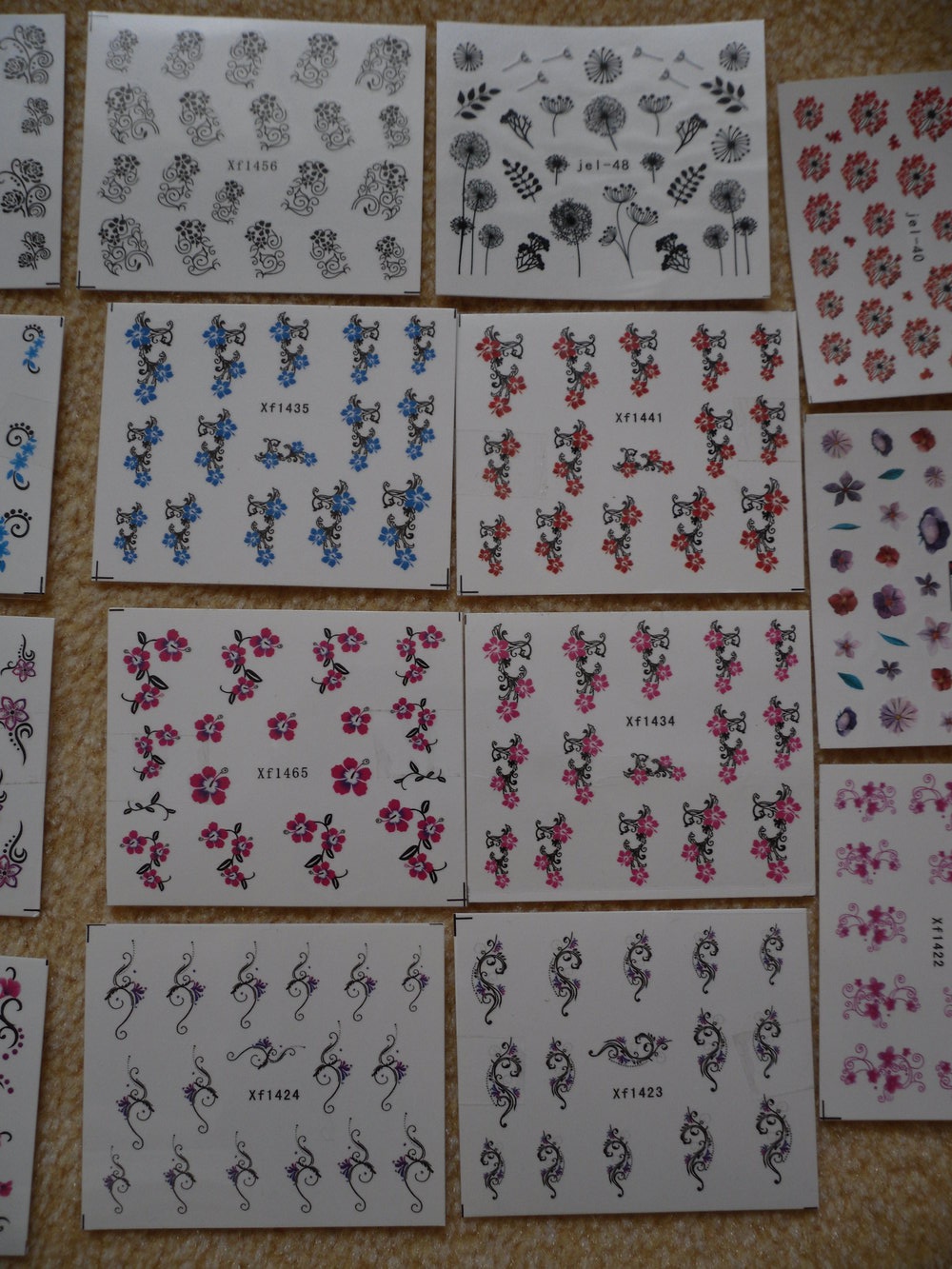 Wassertransfer Nagelsticker Blumen 1