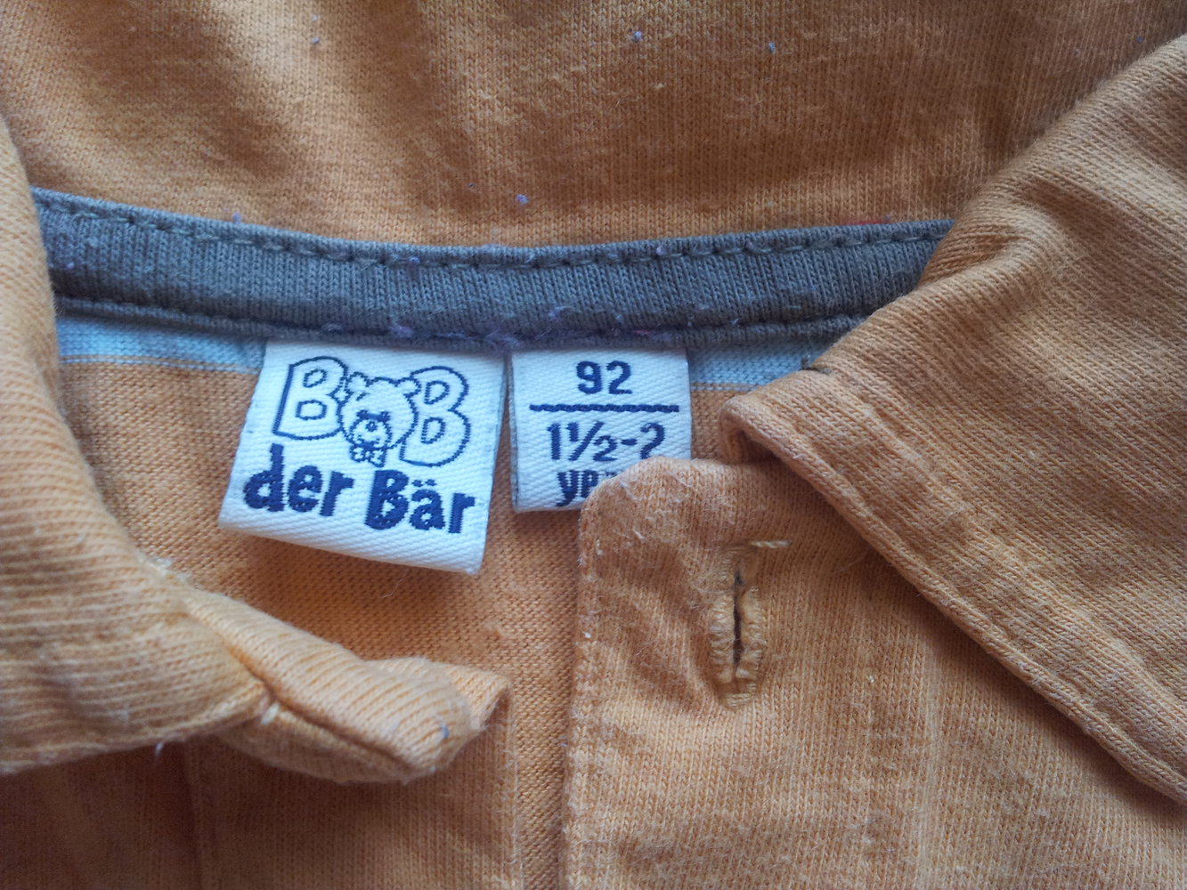 Polo-Shirt Bob der Bär Gr. 92 orange