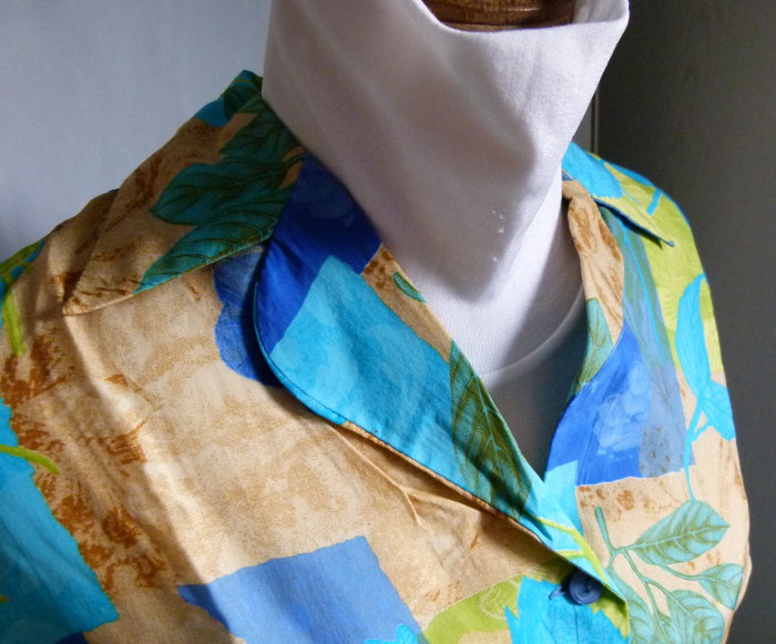 Sommer Bluse mit Natur-Motiv, grün blau türkis, Boho Strand Goa Festival Hippie Landleben Mori