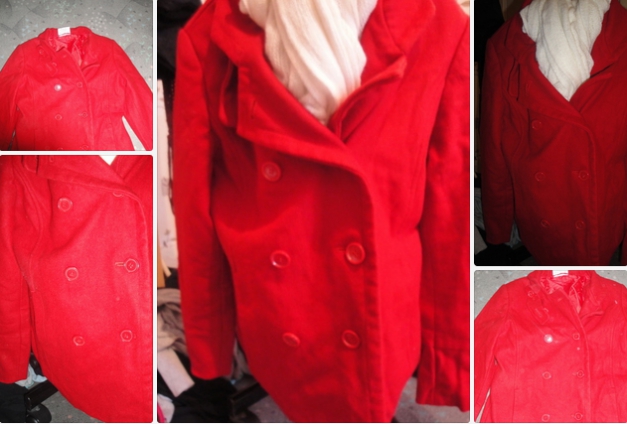 Roter Herbst Winter mantel Übergangsjacke