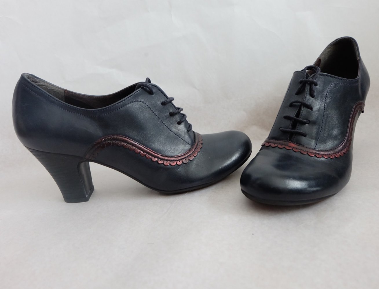 Virus Damen Schnürpumps, Schnürschuhe Nachtblau/Schwarz in Grösse 39