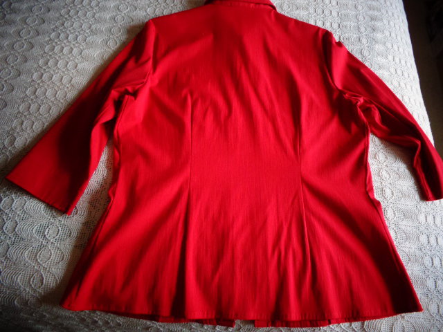 # Bluse ca. Gr. 40 rot Stretch 3/4 Arm