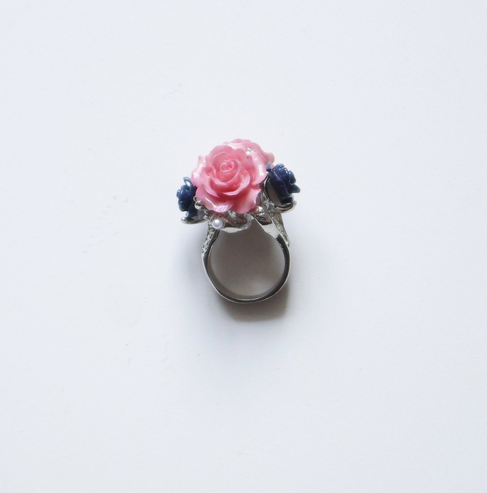 Urban Outfitters Statement Ring Blumen Flower Bouquet Cabochon