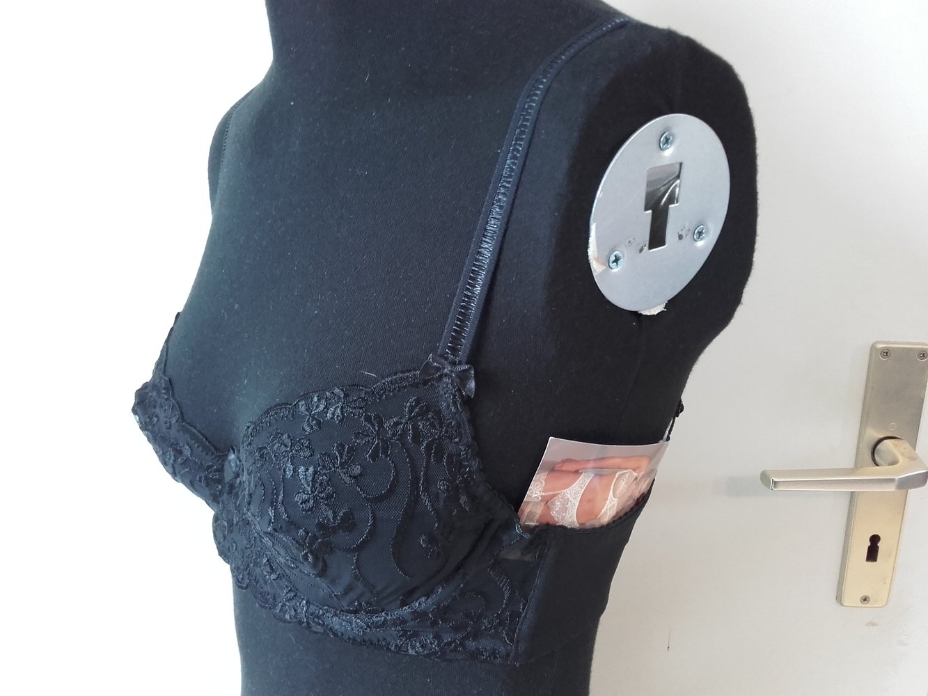 Panache Schwarzer Spitzen BH in 70B