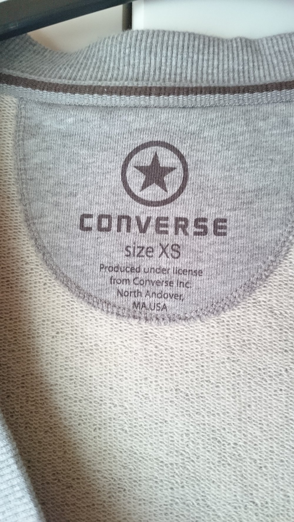 Converse Oversize Longpulli / Sweatshirt hellgrau