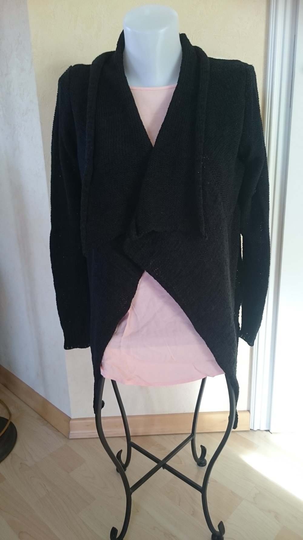 Tom Tailor offener Cardigan Gr M Schwarz