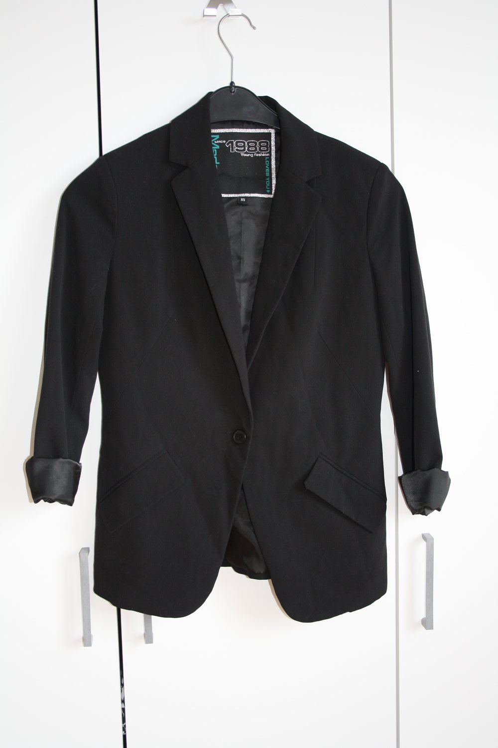 * Blazer schwarz Basic Boyfriend Blazer