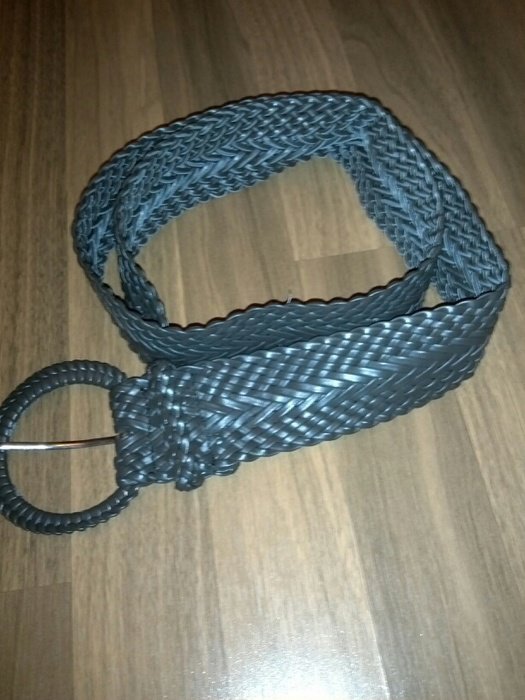 Dunkelbrauner Flechtgürtel