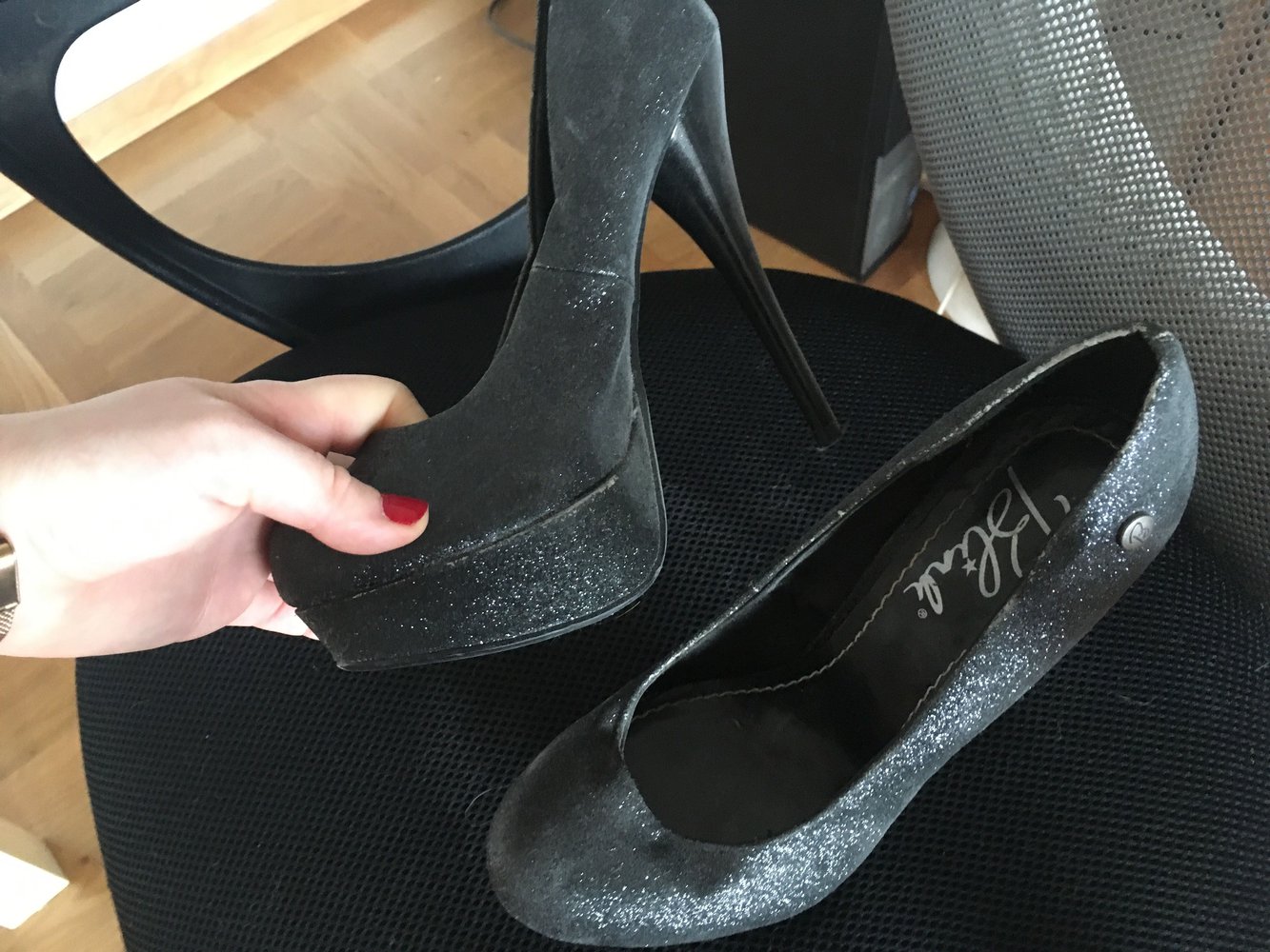 High Heels mit Glitzer Gr.37