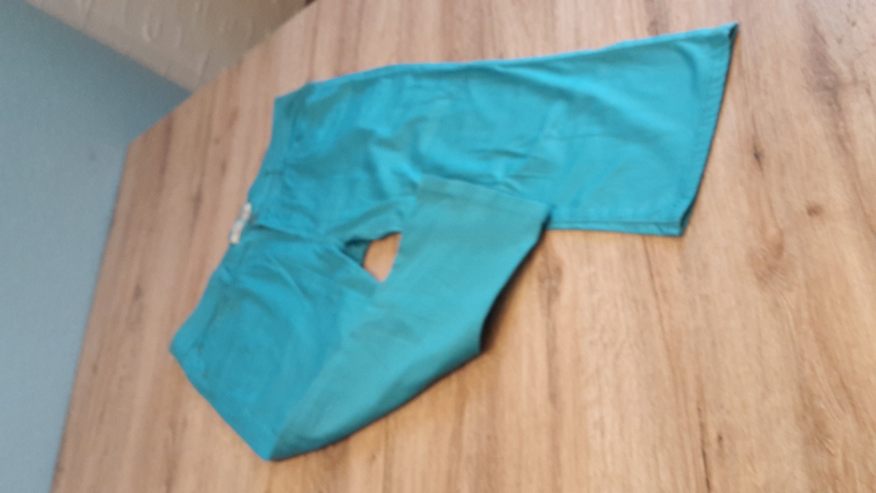 GR.42/l petrol blau Hose Sommer 7/8 chic Details frisch türkis