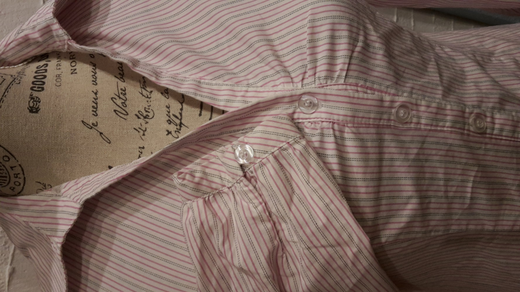 gestreifte, langärmlige Bluse 