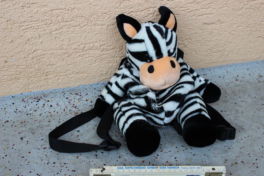 Neu! Süßer Zebra Rucksack 40 cm hoch