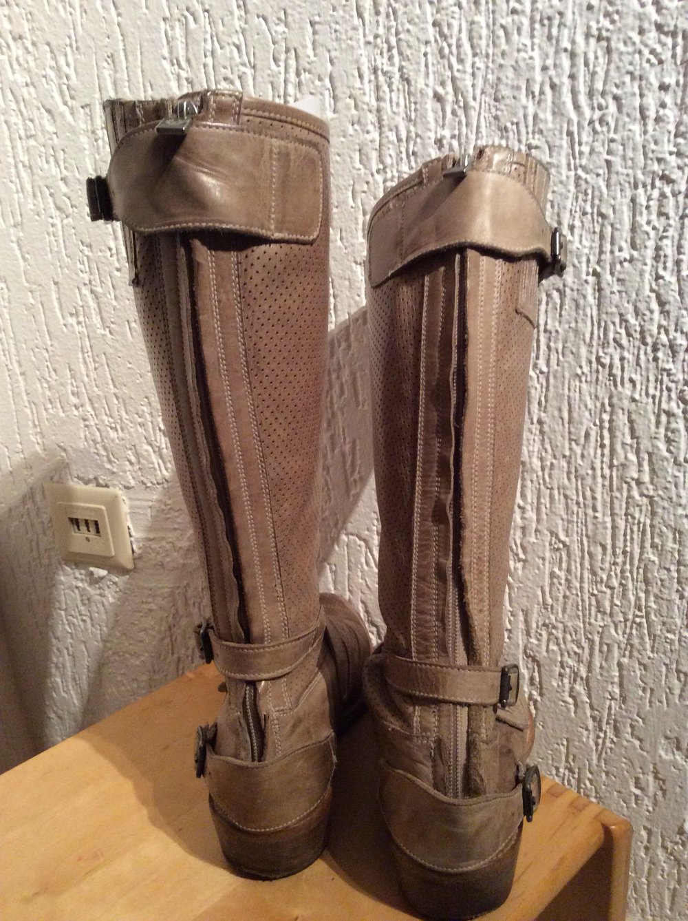 Belstaff Trialmaster Größe 38 Bikerstyle Lederstiefel Budapesterstyle Lochmuster 