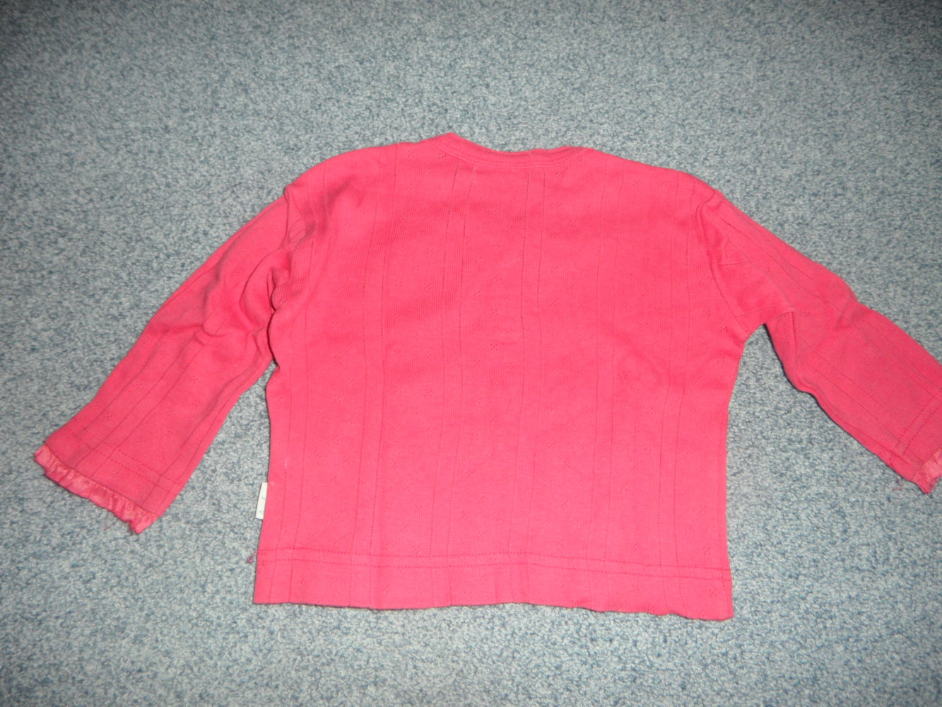 kuku Langarmshirt mit Lochstickerei und Rüschen