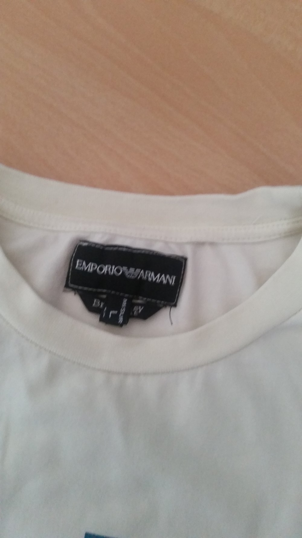 weiß beiges Armani T-Shirt 
