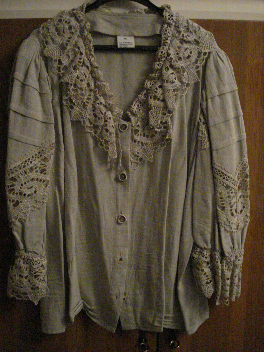 romantische Landhaus-Bluse mit Spitze