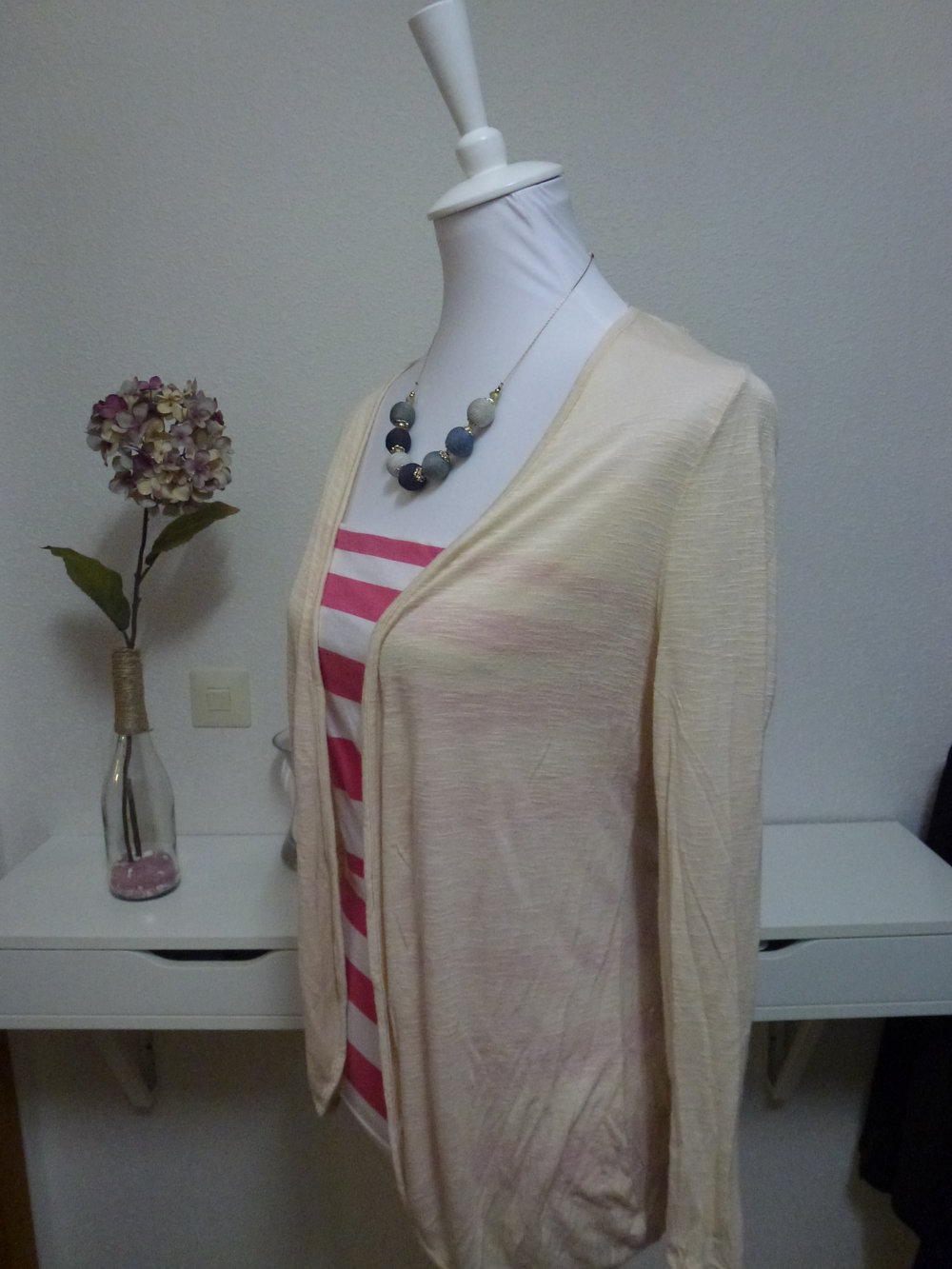 Leicht Cardigan Atmosphere mit Spitzeneinsatz