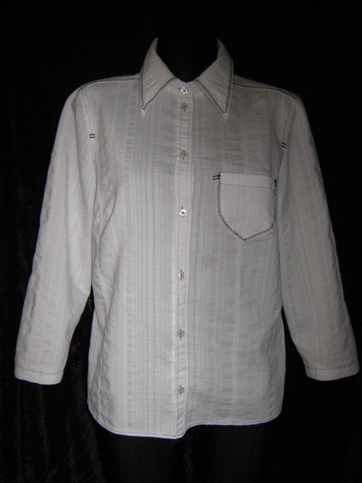 NEU * Edel * ausgefallen * Business * Freizeit * Stickerei * Streifen * Hemd- Bluse 