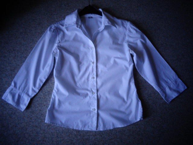 # Bluse, weiß Gr. 34, 3/4 Arm