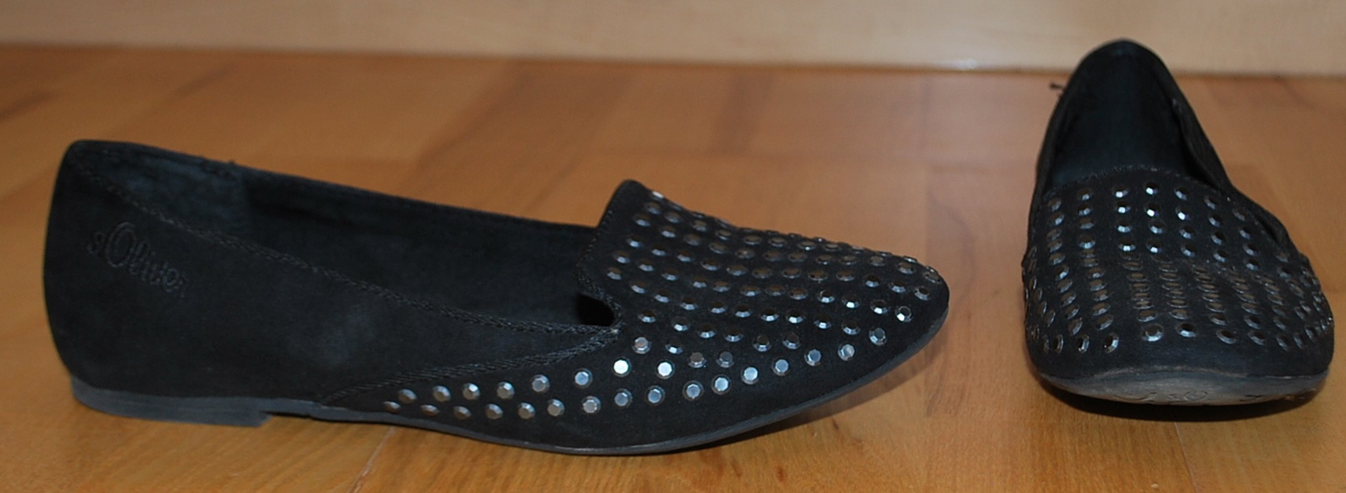 schwarze Loafers mit Nieten, s.Oliver, Größe 37