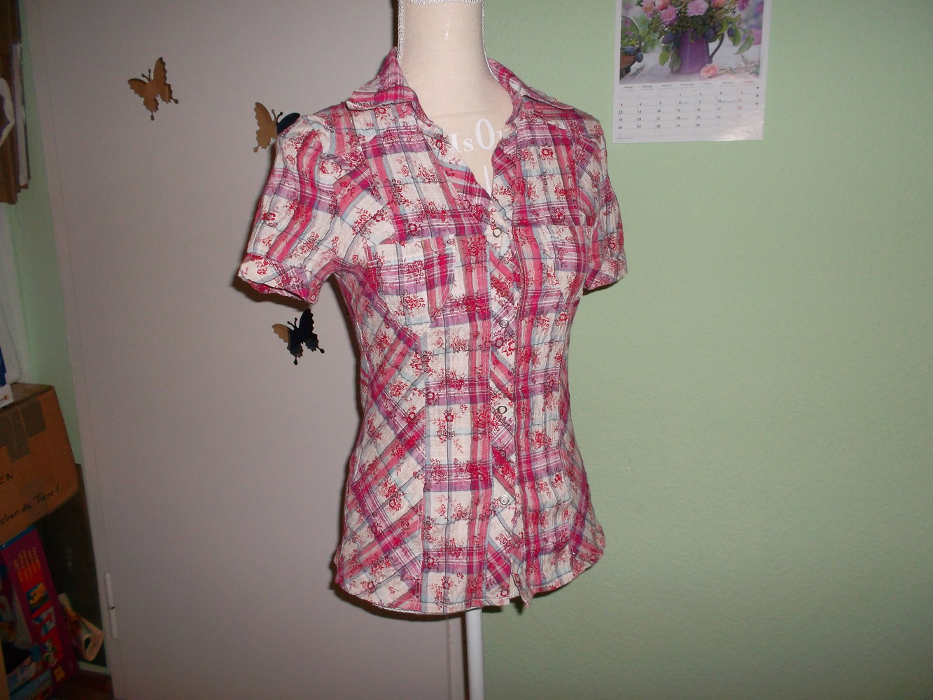      neue-bluse-34-36-pink-stretch