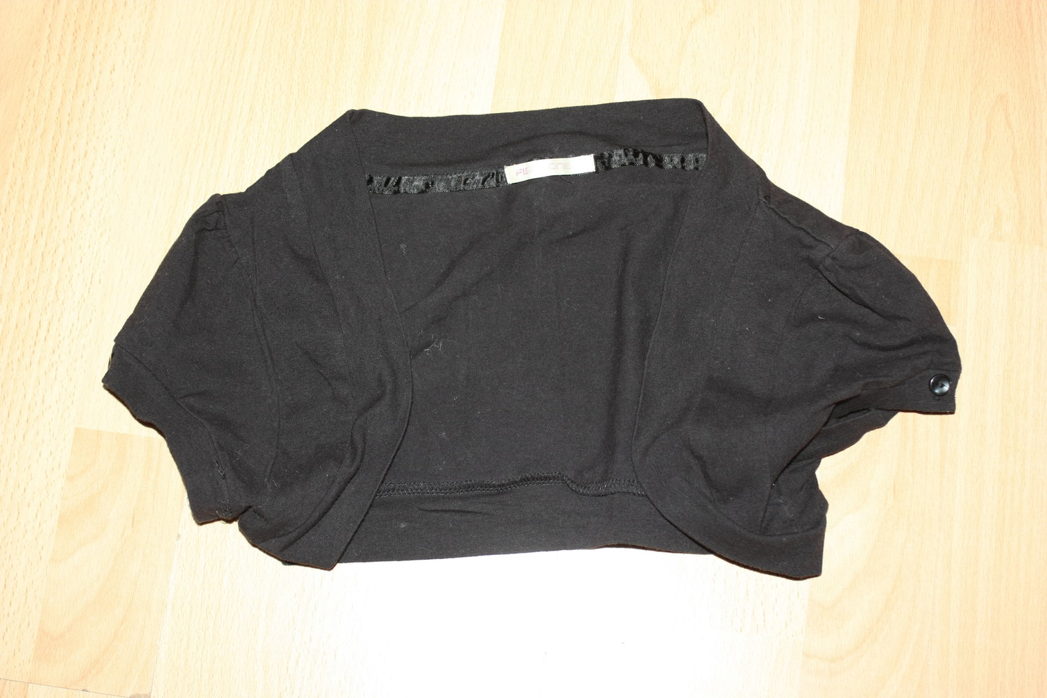 Schwarzer Mini Bolero, Fishbone, Gr. XS