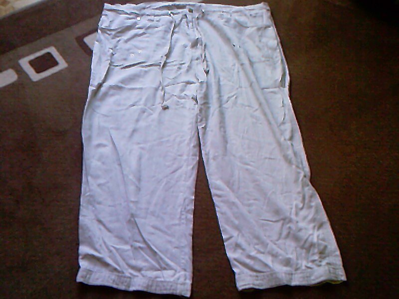 Leinenhose Nieten Gr.52/54 sand
