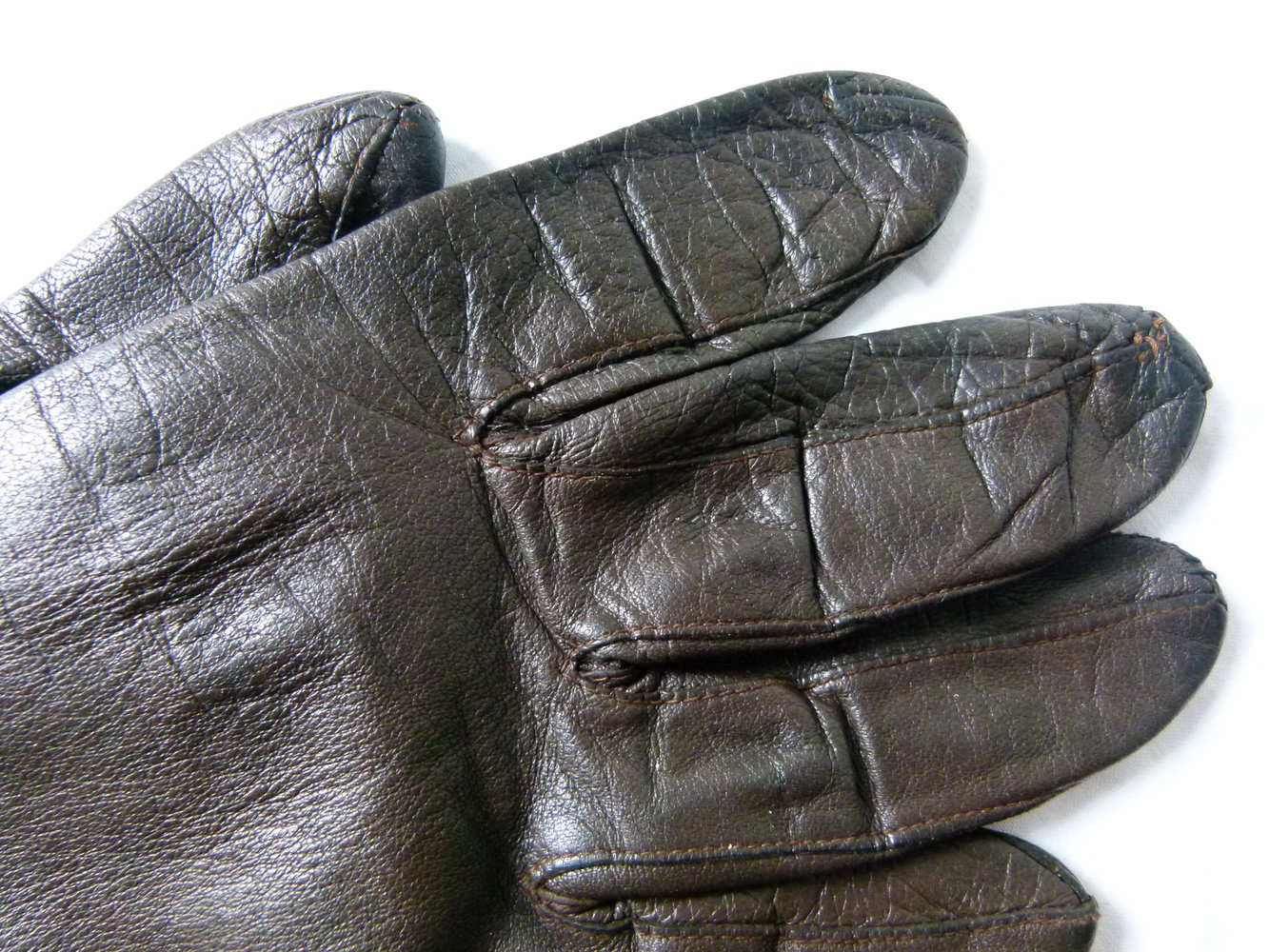 Leder Handschuhe, True Vintage, dunkelbraun, Gothic Retro Steampunk Boho Mori
