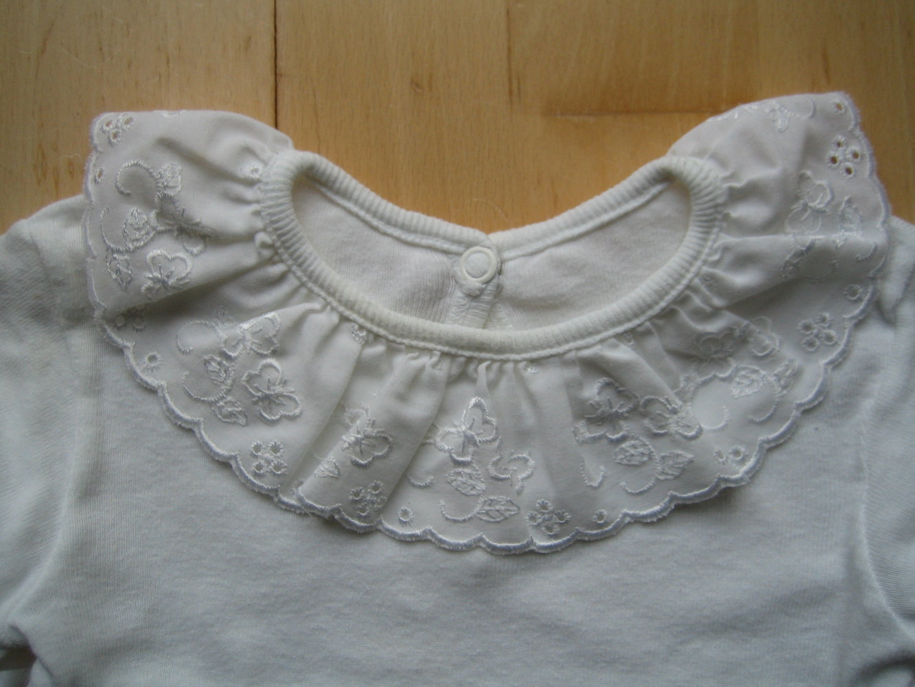 Langarmshirt  mit Spitzenkragen