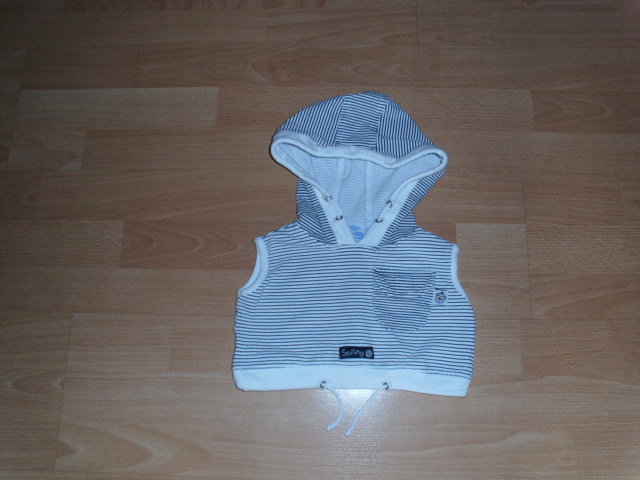 Top von Topolino, weiß-blau, mit Kapuze, Gr. 98