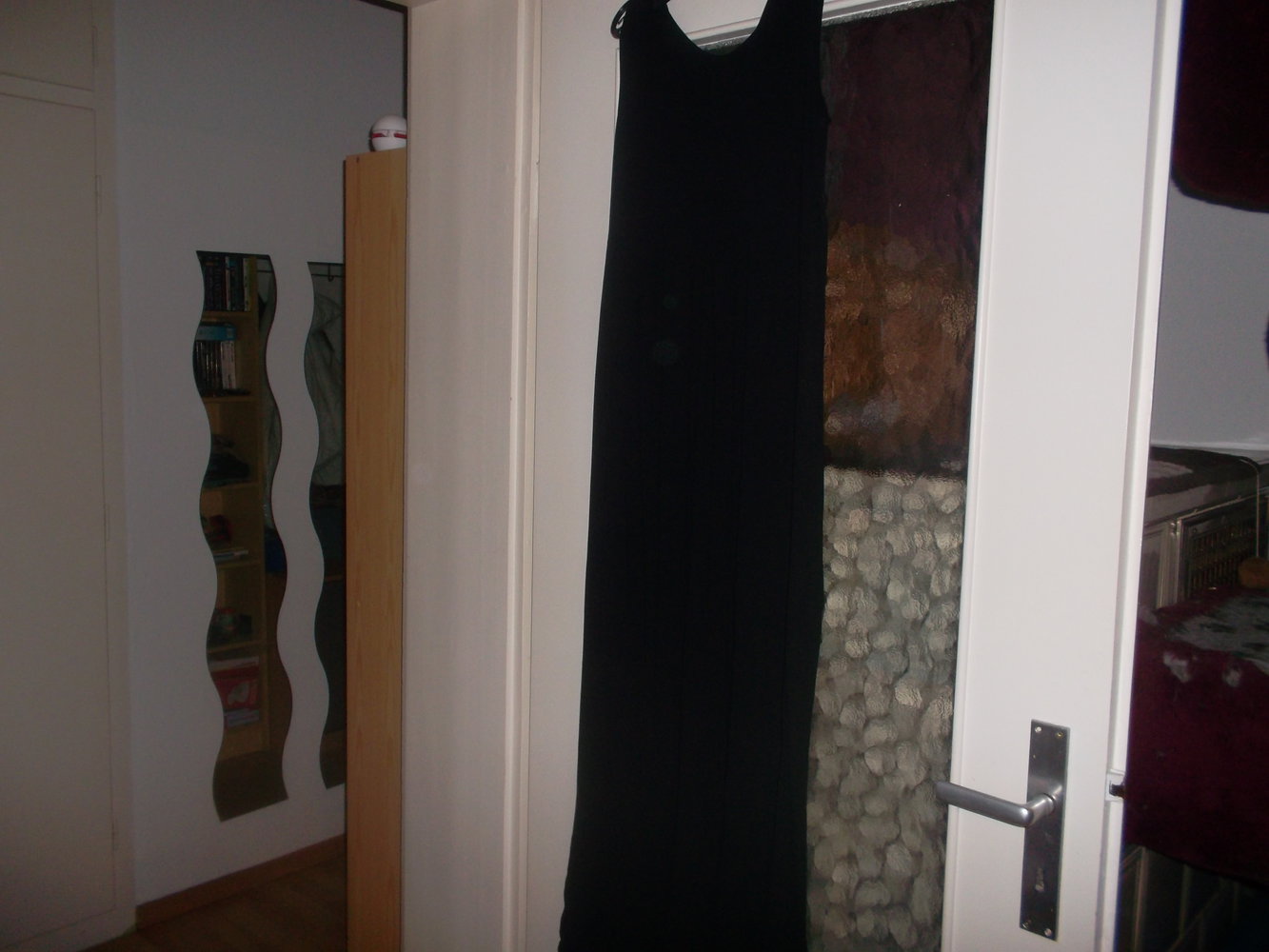 bodenlanges kleid,schwarz,36