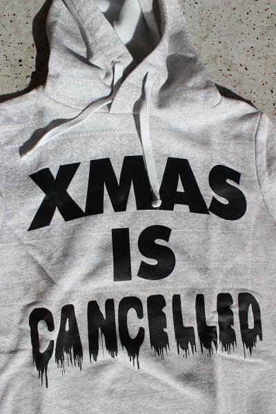 NEU! XMAS Hoodie Schneeflocke blass-grau gemustert