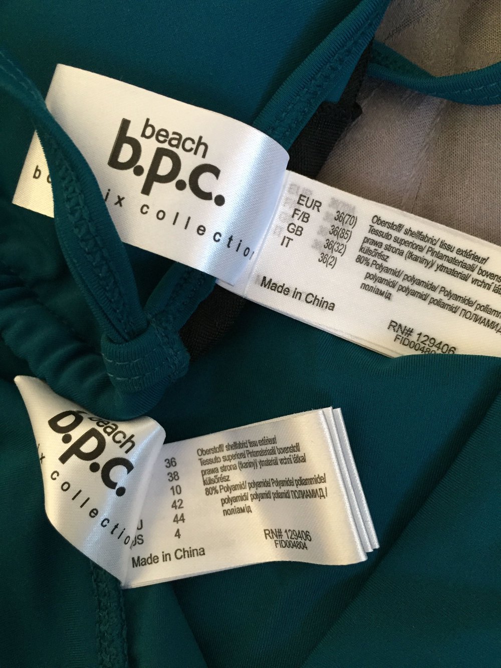 Schöner Bikini Tankini in 36 mit Rock Türkis Zweiteiler