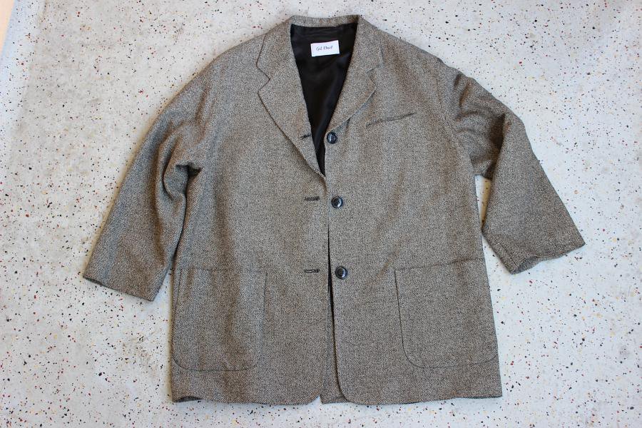 GIL BRET Seide/Viscose Oversize 81 cm Jacke Blazer schwarz/weiß