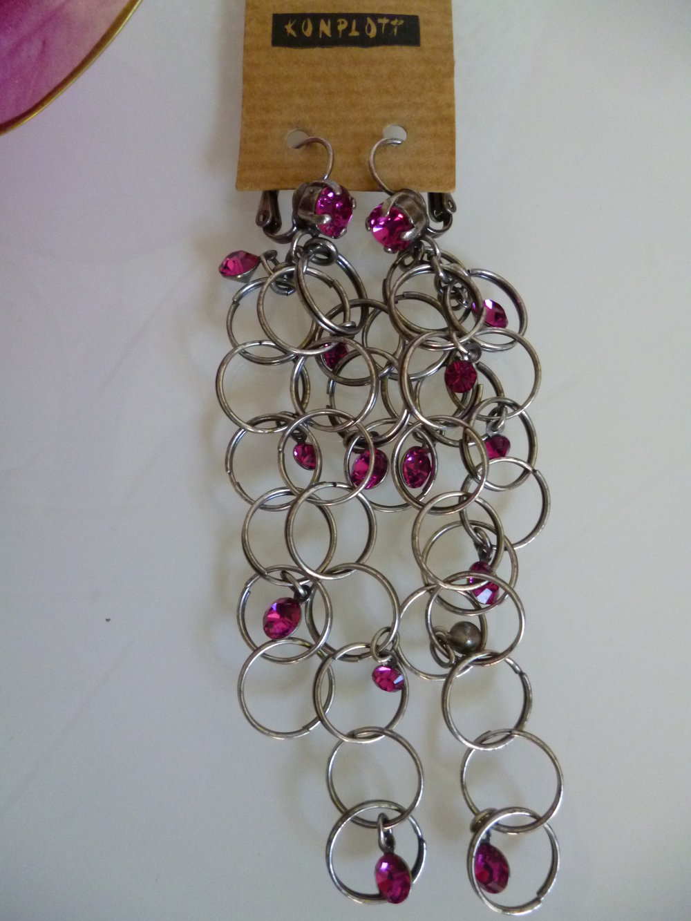 Konplott Set Gleaming Concert Ohrringe + Kette pink