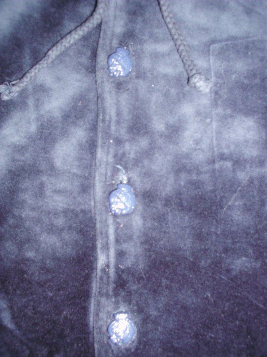 74, Warme Samtjacke, dkl.blau