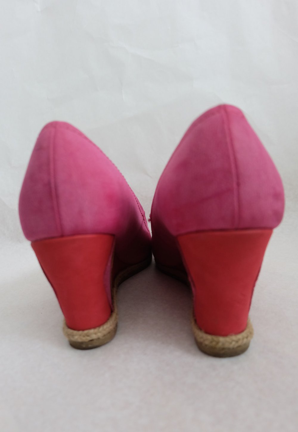 Damen Schuhe Wedges mit Keilabsatz im Espadrilles-Look in Pink