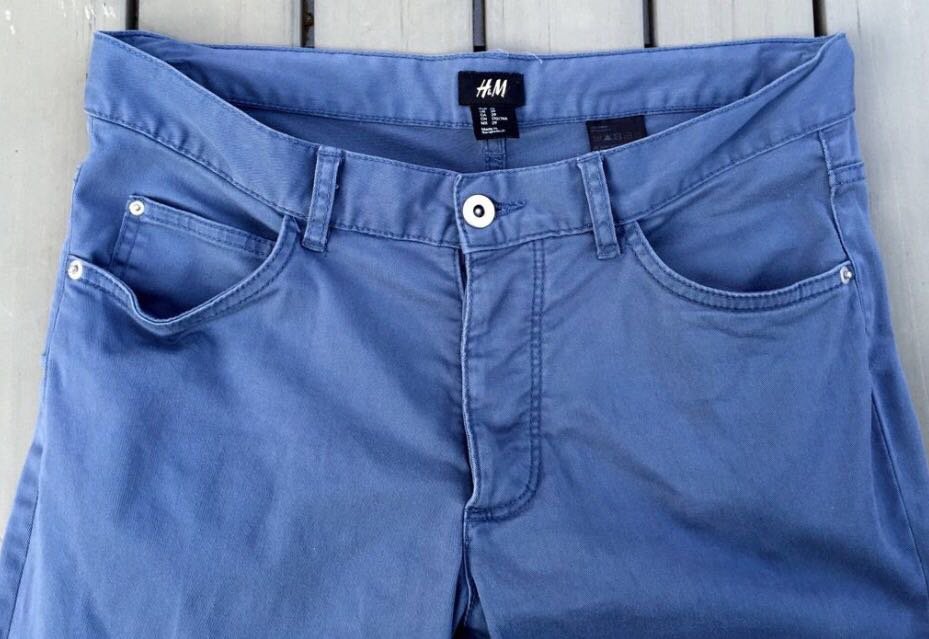 H&M Twillhose HOSE blaugrau Gr. 29