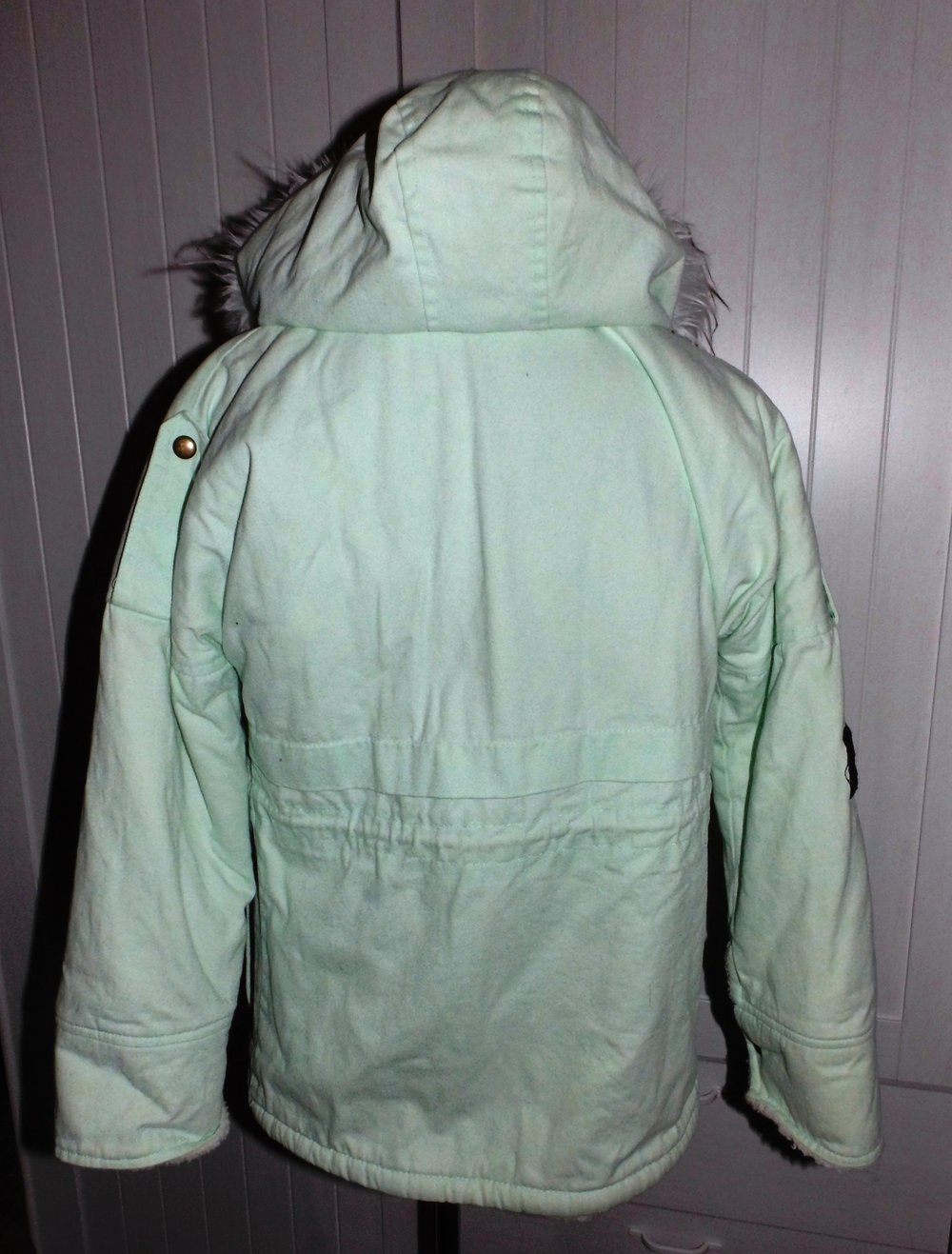Mintgrüne Winterjacke